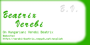 beatrix verebi business card